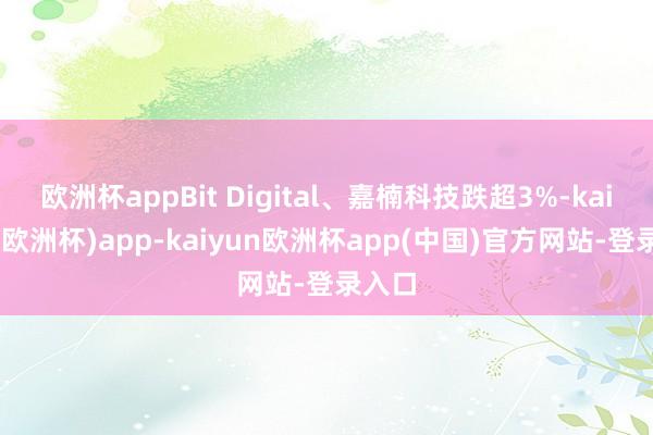 欧洲杯appBit Digital、嘉楠科技跌超3%-kaiyun(欧洲杯)app-kaiyun欧洲杯app(中国)官方网站-登录入口