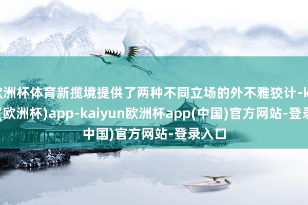 欧洲杯体育新揽境提供了两种不同立场的外不雅狡计-kaiyun(欧洲杯)app-kaiyun欧洲杯app(中国)官方网站-登录入口