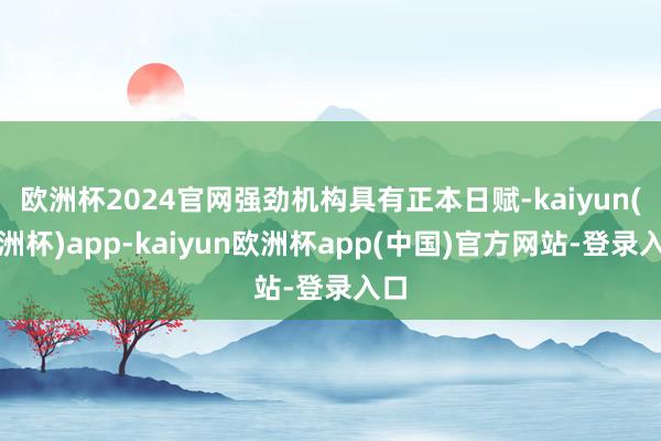 欧洲杯2024官网强劲机构具有正本日赋-kaiyun(欧洲杯)app-kaiyun欧洲杯app(中国)官方网站-登录入口